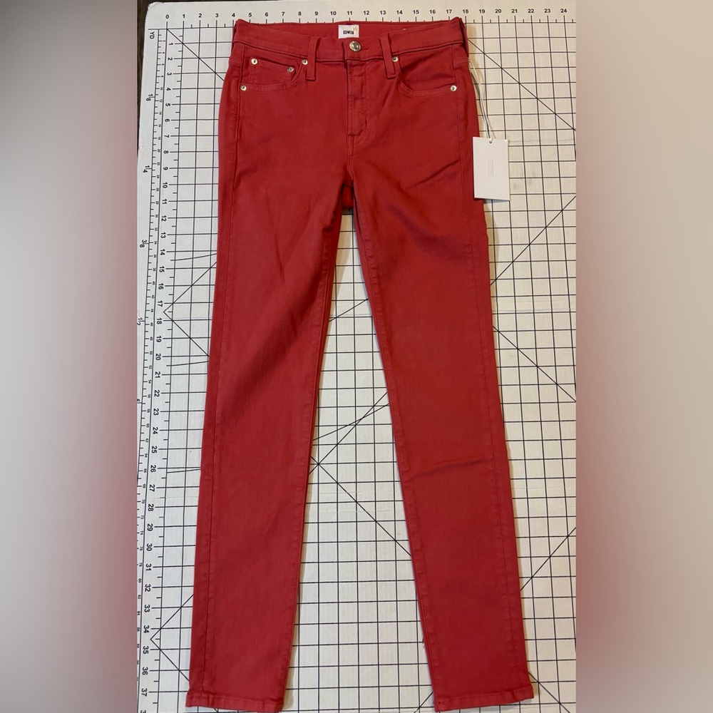 NWT Edwin Anthropologie Women’s Size 25 Lipstick Pixie 9” MidRise Skinny Jeans‎